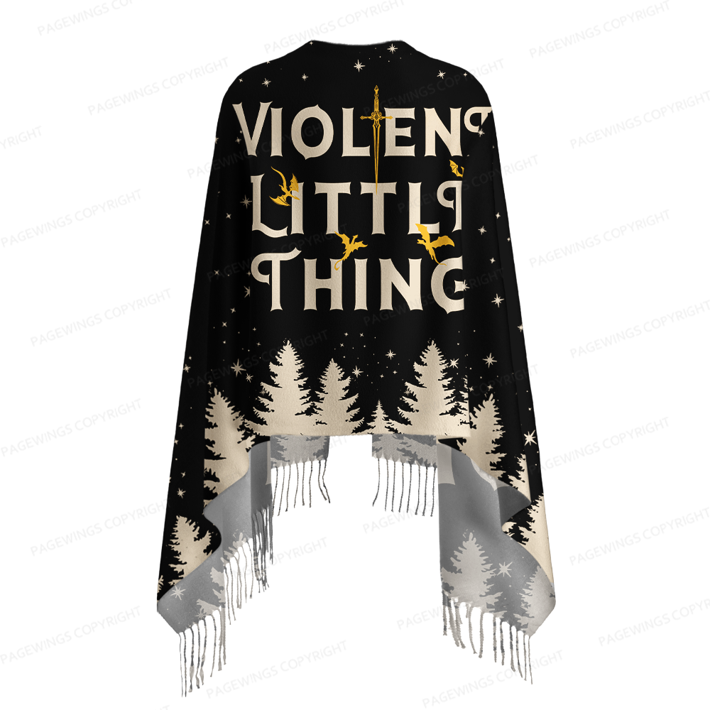 Pagewings Fantasy Book Fan Long Fringe Scarf 