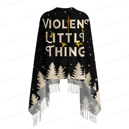 Pagewings Fantasy Book Fan Long Fringe Scarf 