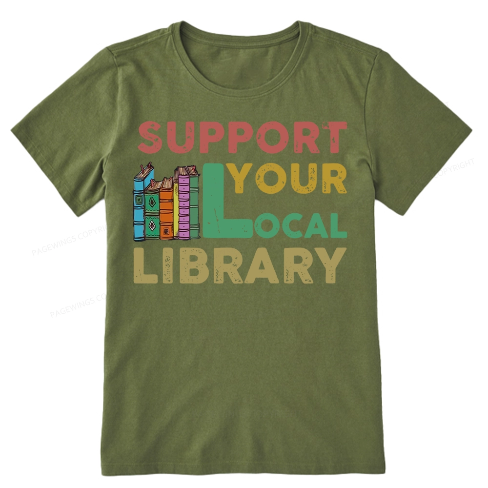 Pagewings Support Your Local Library Unisex Classic T-shirt