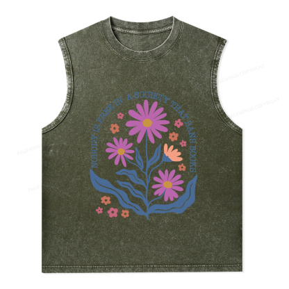 Pagewings Read Banned Books Shirt, Social Justice Gift Unisex Washed Tank Top