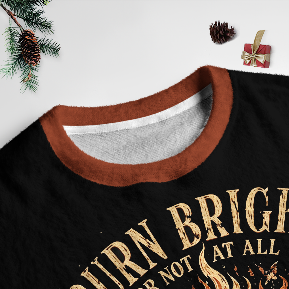 Pagewings Burn bright  Unisex Ugly Light Knit Sweatshirt