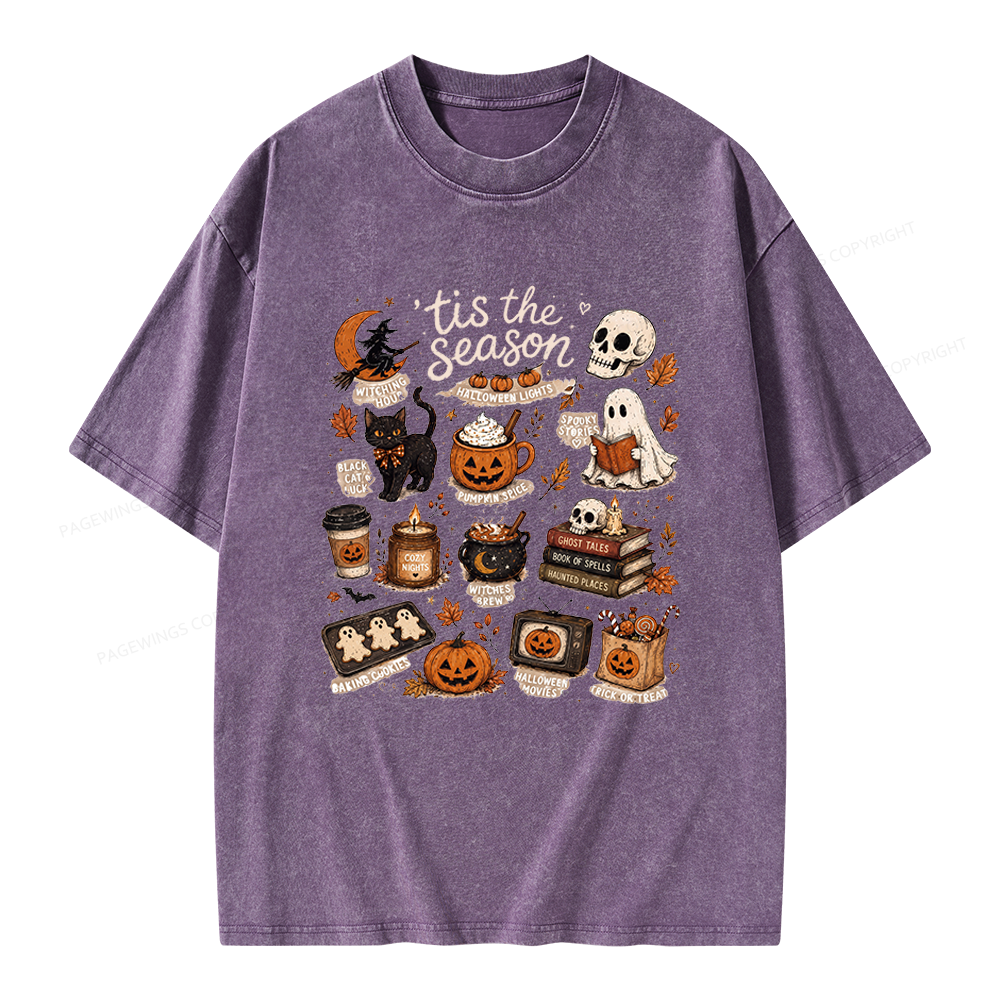 Pagewings Tis The Season Unisex Washed T-shirt
