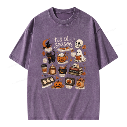 Pagewings Tis The Season Unisex Washed T-shirt