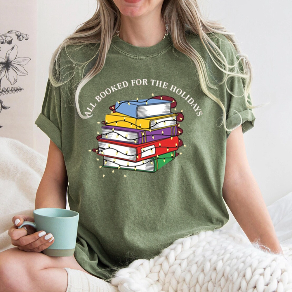 Pagewings All Booked For the Holidays Unisex Washed T-shirt