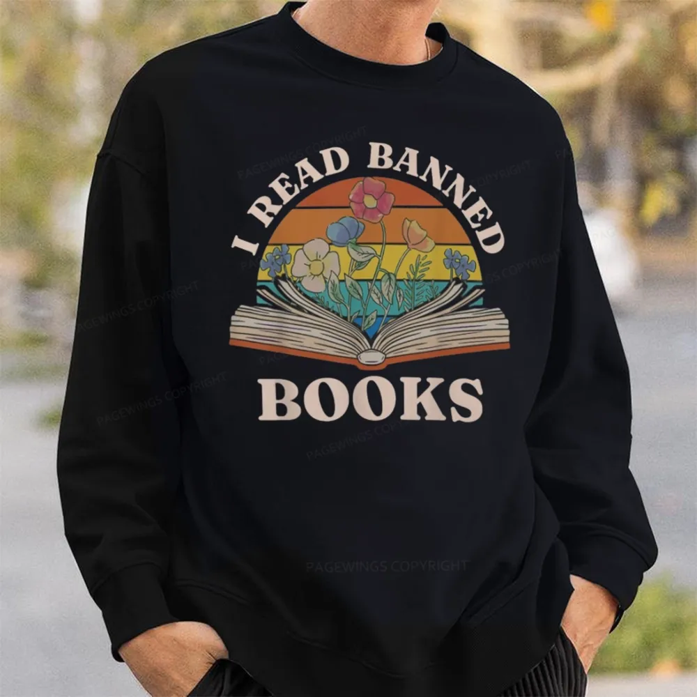 Pagewings I Read Banned Books Unisex Classic Sweatshirt