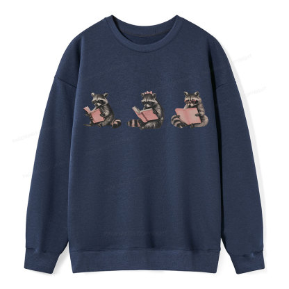 Pagewings Funny Raccoon Bookish Gift Unisex Classic Sweatshirt