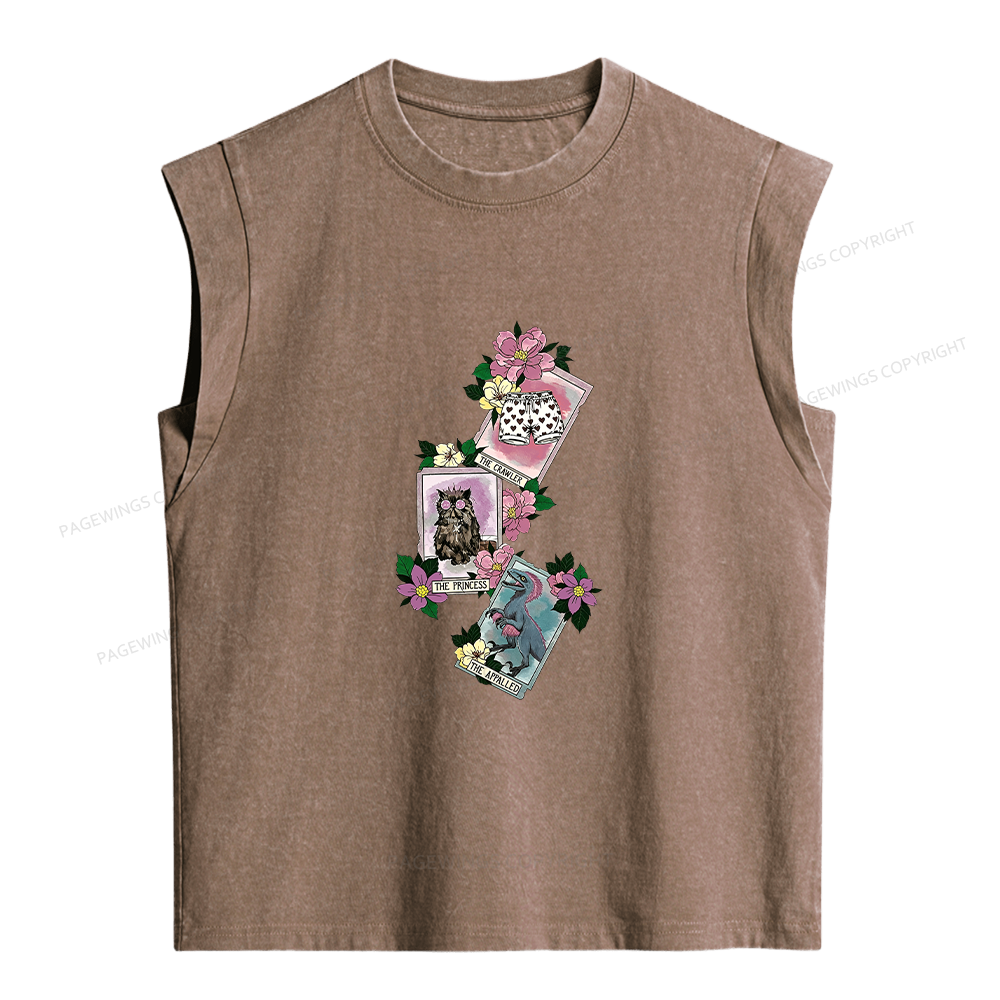 Pagewings Sci Fi Bookish Women's Washed Tank Top
