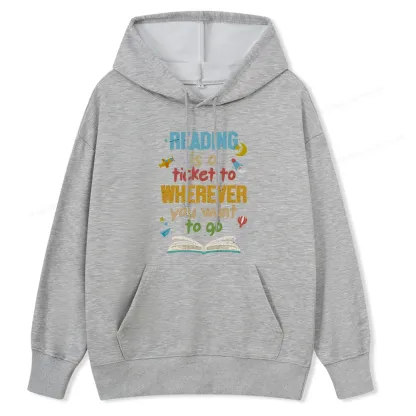 Pagewings Reading Is A Ticket Unisex Classic Hoodie