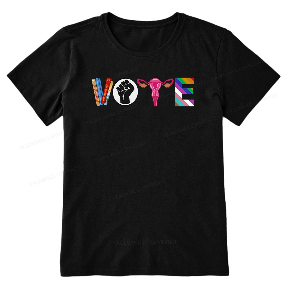 Pagewings VOTE Banned Books T-Shirt Unisex Classic T-shirt