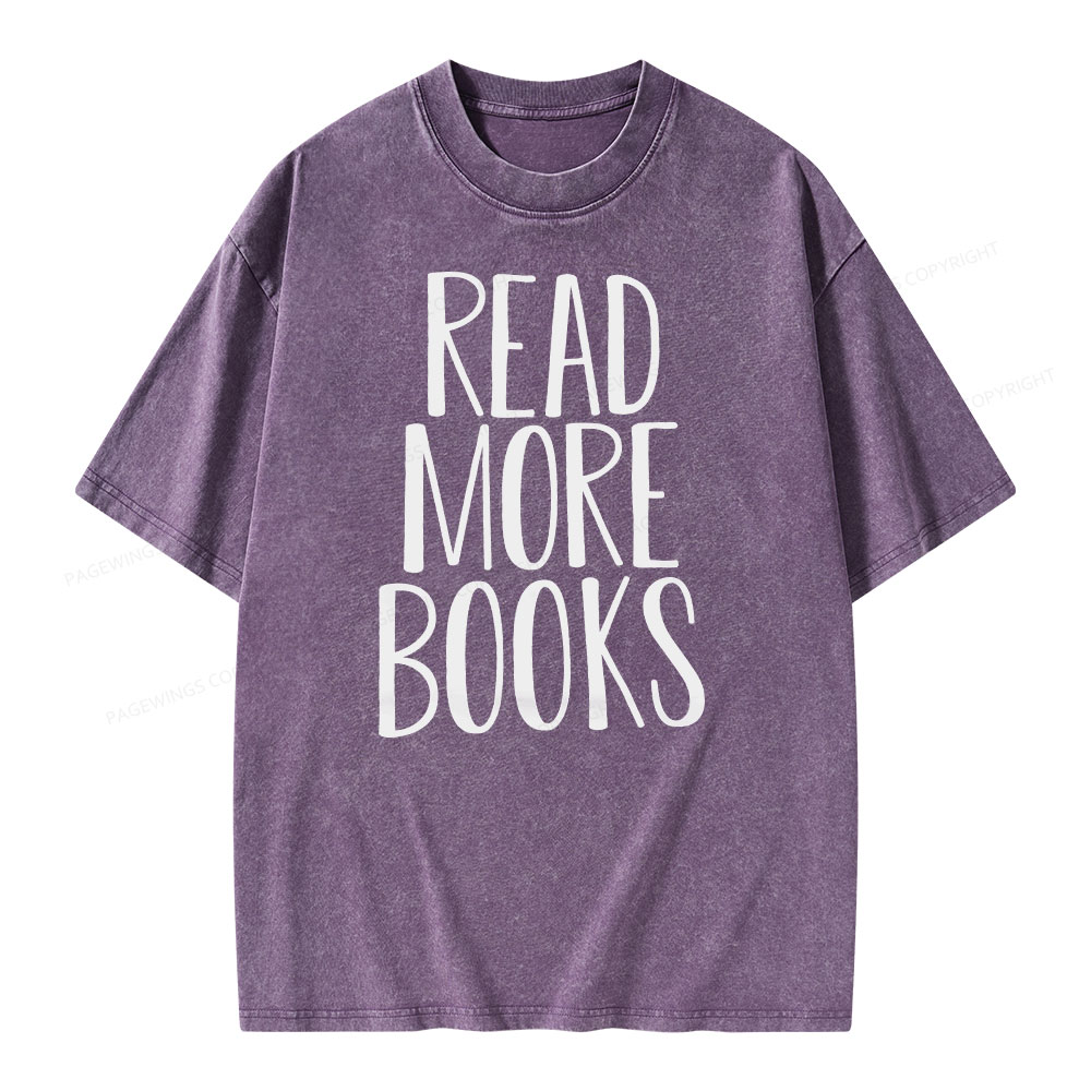 Pagewings Read More Books Unisex Washed T-shirt