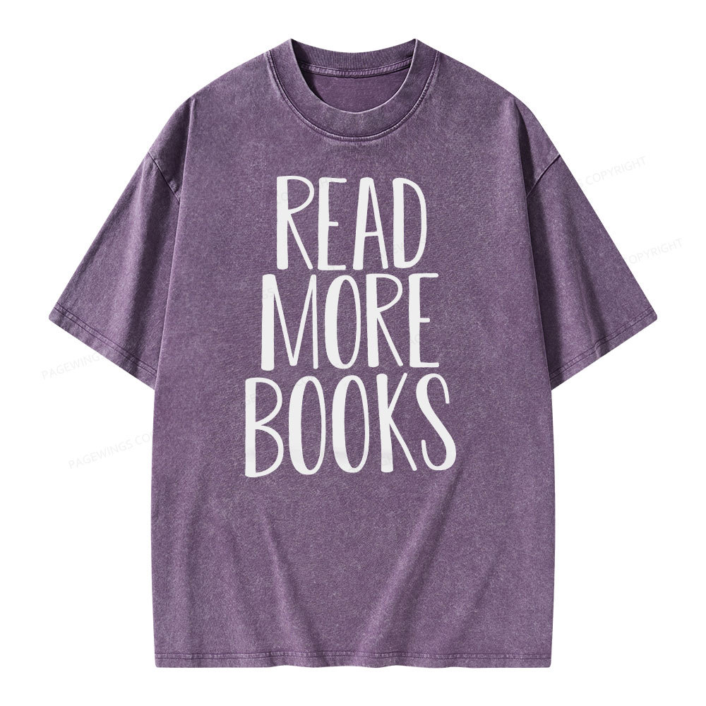 Pagewings Read More Books Unisex Washed T-shirt