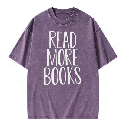 Pagewings Read More Books Unisex Washed T-shirt