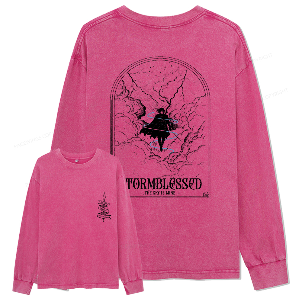 Pagewings Stormblessed Unisex Washed Long Sleeve T-shirt