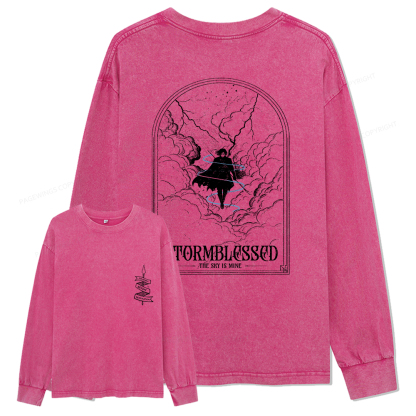Pagewings Stormblessed Unisex Washed Long Sleeve T-shirt