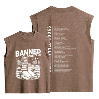 Pagewings Banned Books Tour Women's Washed Tank Top