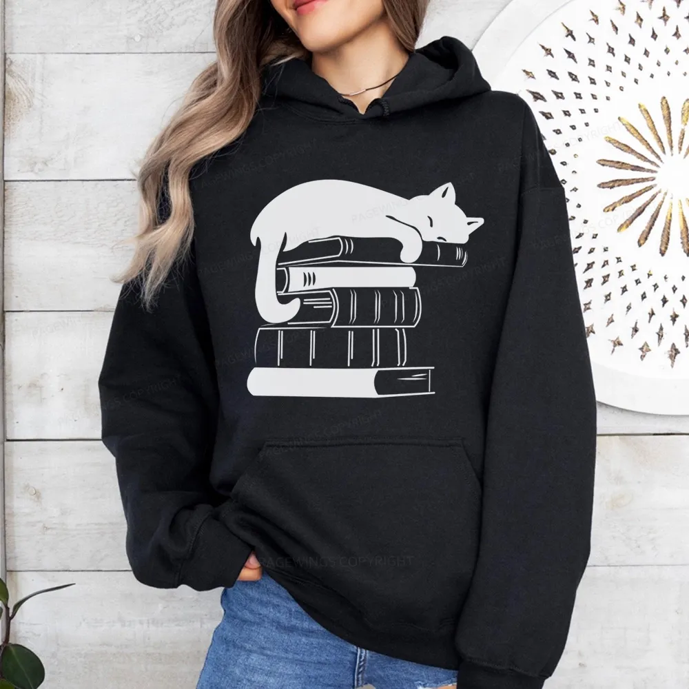 Pagewings Books And Cats Unisex Classic Hoodie