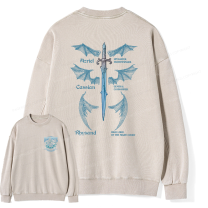 Pagewings Bat Boys Unisex Washed Sweatshirt