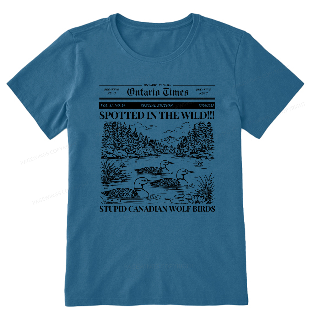 Pagewings Stupid Canadian Wolf Bird Unisex Classic T-shirt