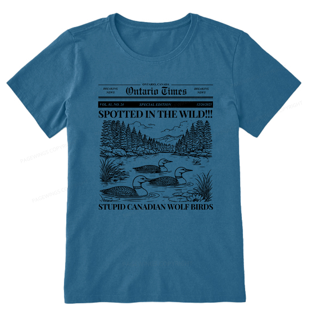 Pagewings Stupid Canadian Wolf Bird Unisex Classic T-shirt