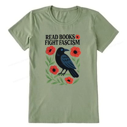 Pagewings Read Books Fight Fascism Unisex Classic T-shirt