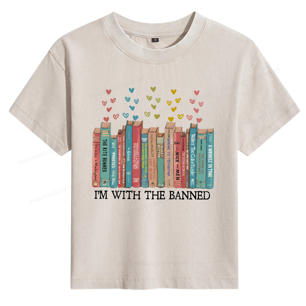 Pagewings I'm With The Banned Women's Washed T-shirt