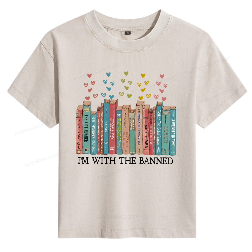 Pagewings I'm With The Banned Women's Washed T-shirt