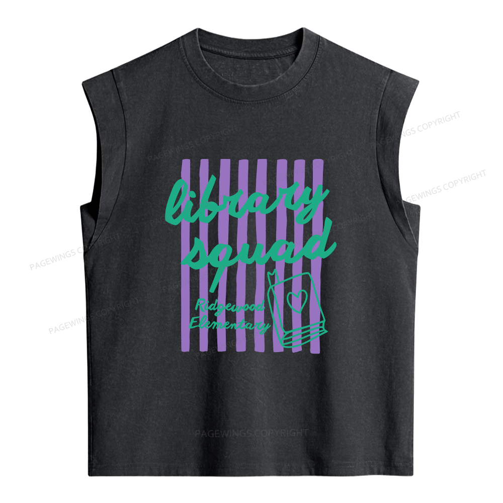 Pagewings Personalized Librarian Women's Washed Tank Top