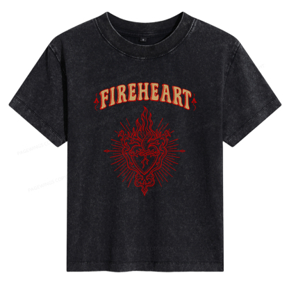 Pagewings Fireheart Women's Washed T-shirt