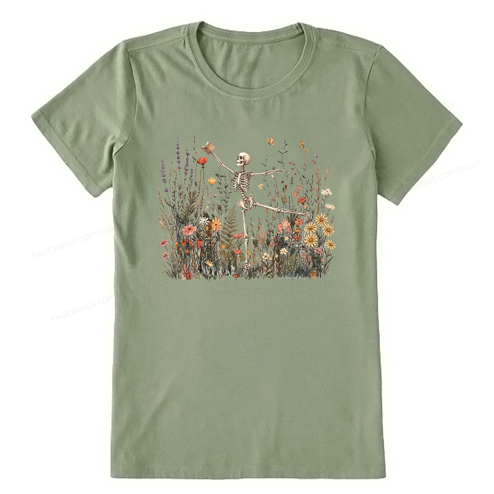 Pagewings Skeleton Reading Unisex Classic T-shirt