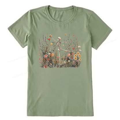 Pagewings Skeleton Reading Unisex Classic T-shirt