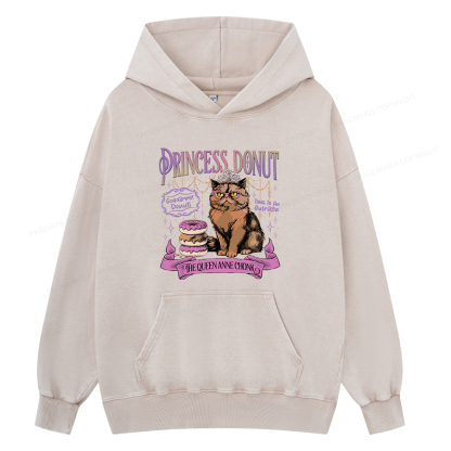 Pagewings Princess Donut Unisex Washed Hoodie