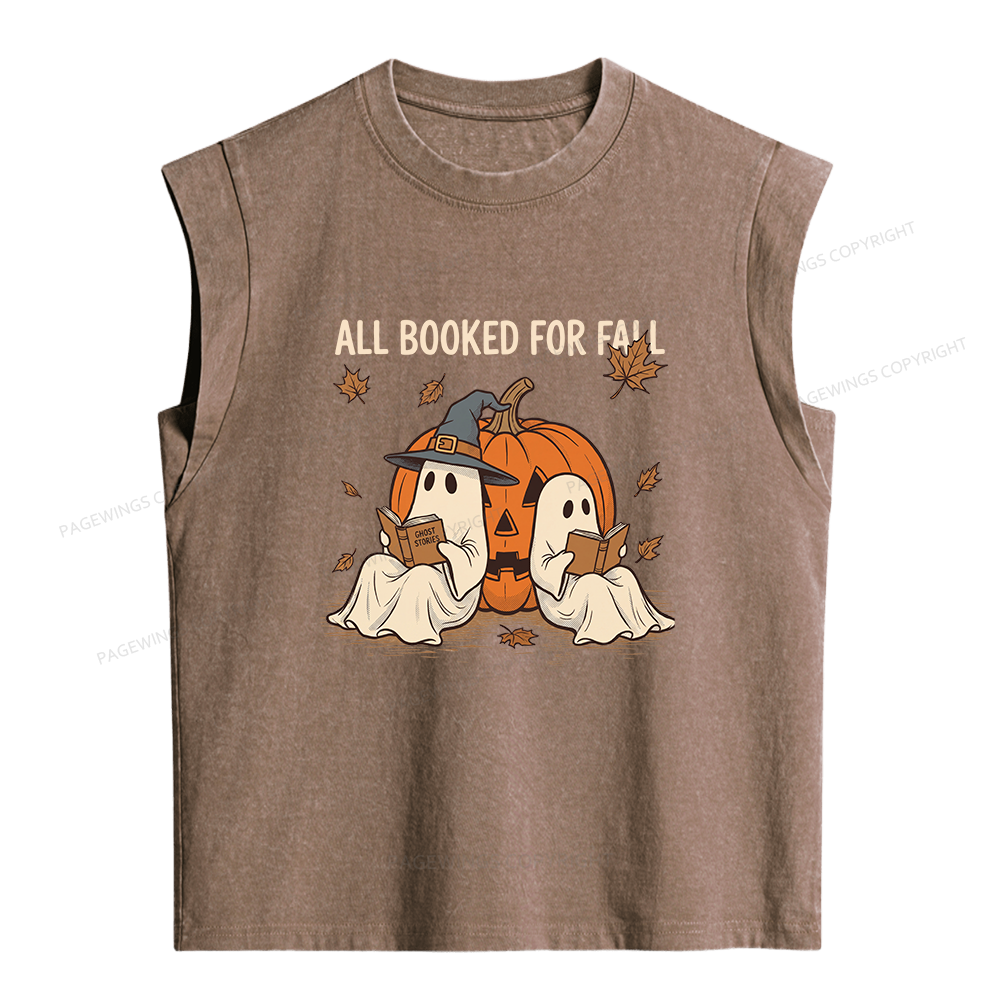 Pagewings All Booked For Fall Women's Washed Tank Top