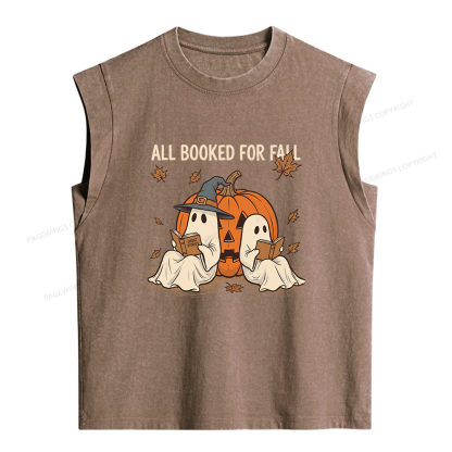 Pagewings All Booked For Fall Women's Washed Tank Top