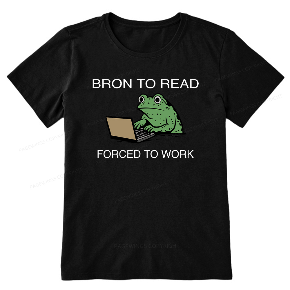 Pagewings Born to Read Forced to Work Unisex Classic T-shirt