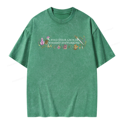 Pagewings I Find Your Lack of Whimsy Disturbing Unisex Washed T-shirt