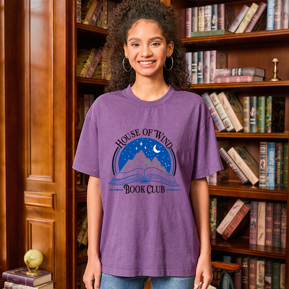 Pagewings House of Wind Book Club Unisex Washed T-shirt