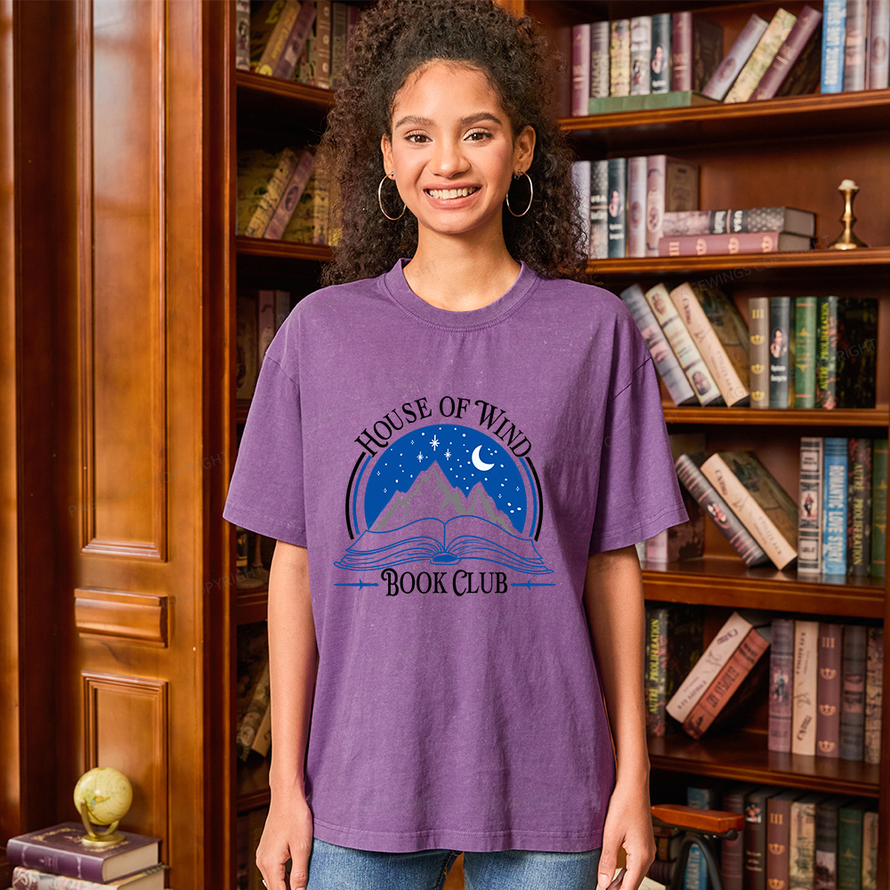 Pagewings House of Wind Book Club Unisex Washed T-shirt