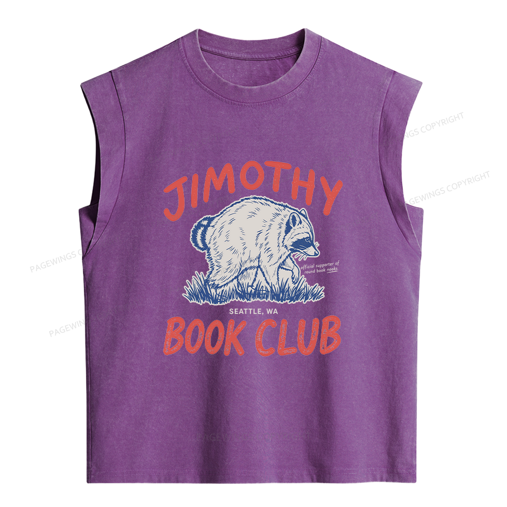 Pagewings Jimothy Book Club Women's Washed Tank Top