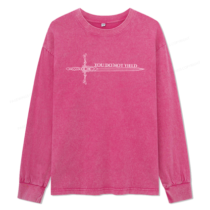 Pagewings You Do Not Yield Unisex Washed Long Sleeve T-shirt 