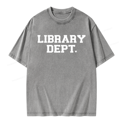 Pagewings Library Dept Unisex Washed T-shirt