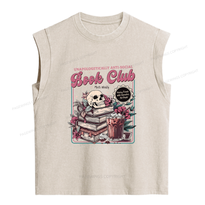 Pagewings Vintage Book Club Women's Washed Tank Top