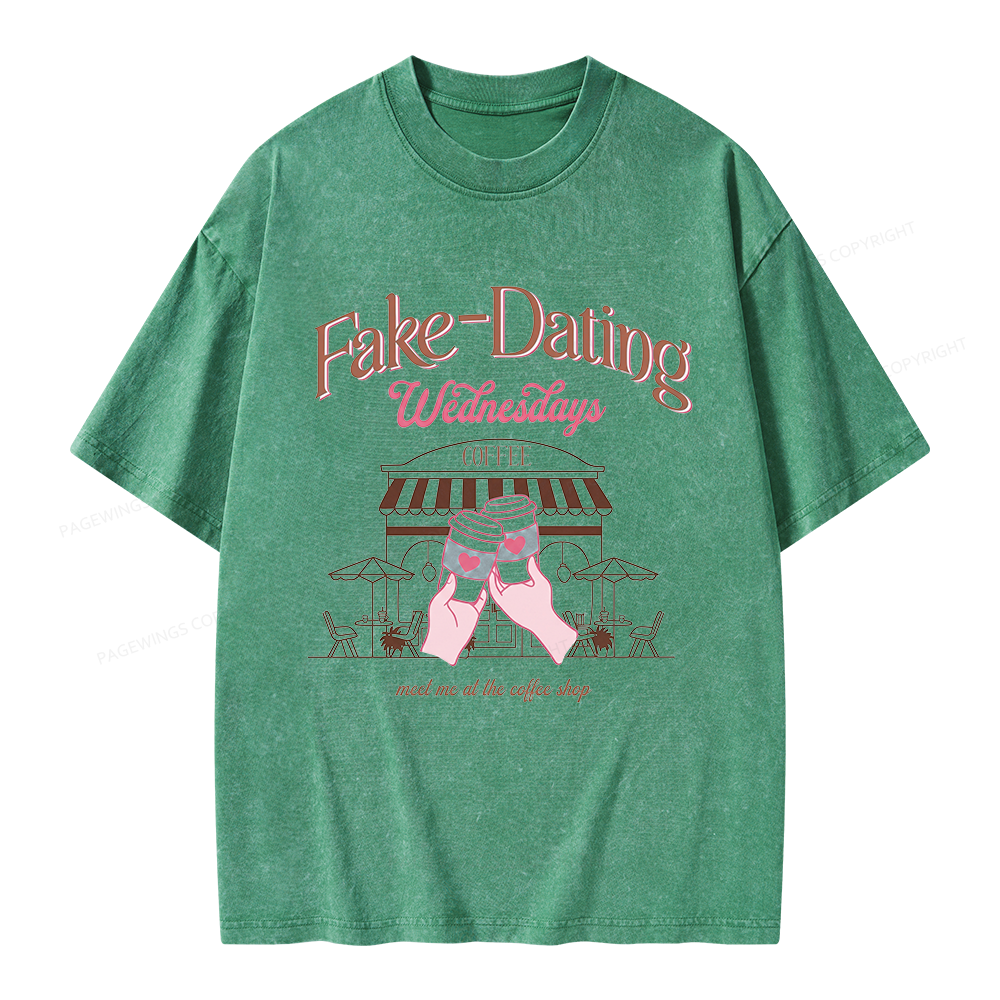 Pagewings Romance Readers Unisex Washed T-shirt