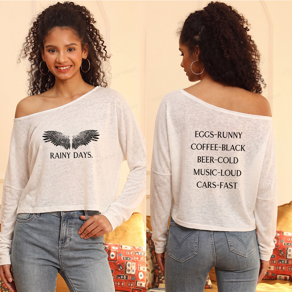 Pagewings Romance Literature Nerd Slouchy Long Sleeve Off Shoulder T-shirt