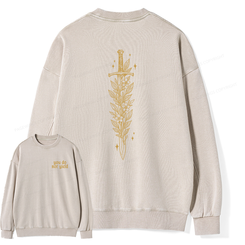 Pagewings You Do Not Yield Unisex Washed Sweatshirt