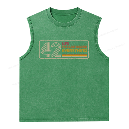 Pagewings Life The Universe Everything Unisex Washed Tank Top