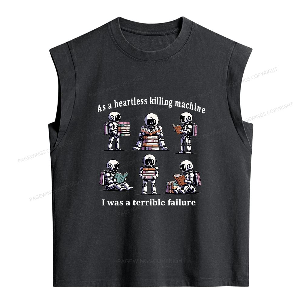 Pagewings Sci Fi Book Lover Women's Washed Tank Top