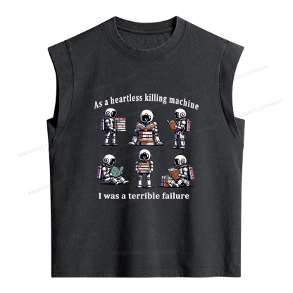 Pagewings Sci Fi Book Lover Women's Washed Tank Top