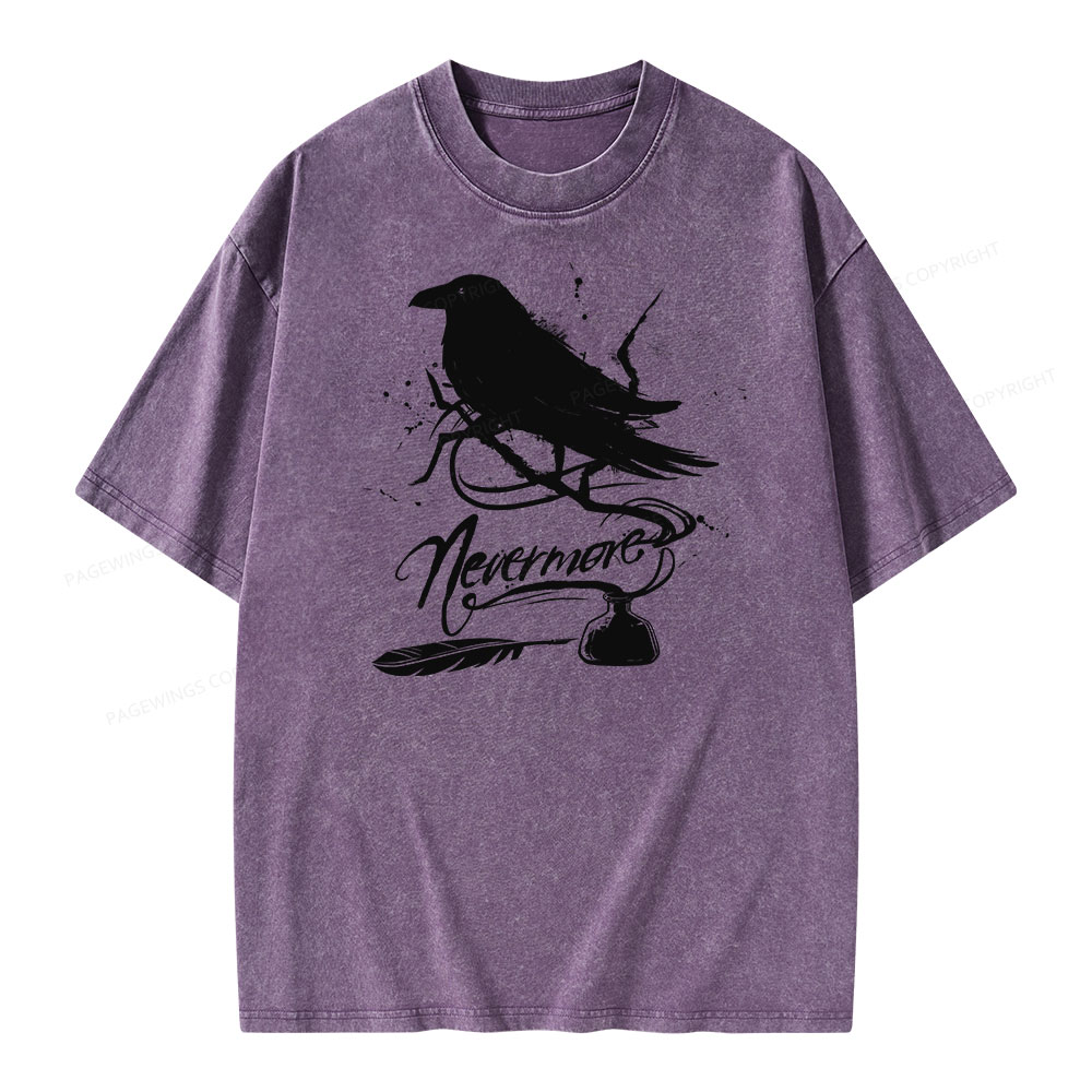 Pagewing  Nevermore Unisex Washed T-shirt