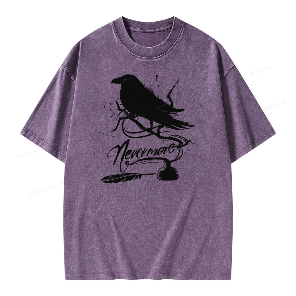 Pagewing  Nevermore Unisex Washed T-shirt