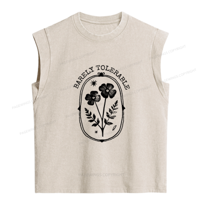 Pagewings Vintage Floral Women's Washed Tank Top